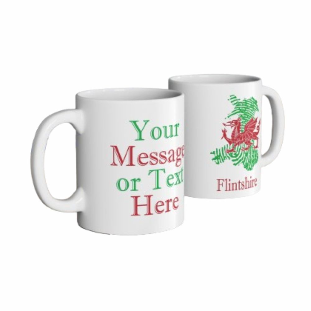 Personalised Welsh Mug  - Welsh Place Name & Message